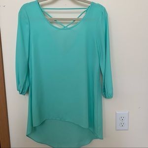 Moa Moa Blouse with Criss Cross Upper Back